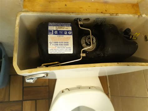 Empty the toilet tank by flushing. . Flushmate 503 not flushing